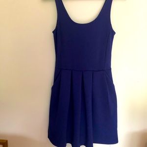 Royal blue mini dress
